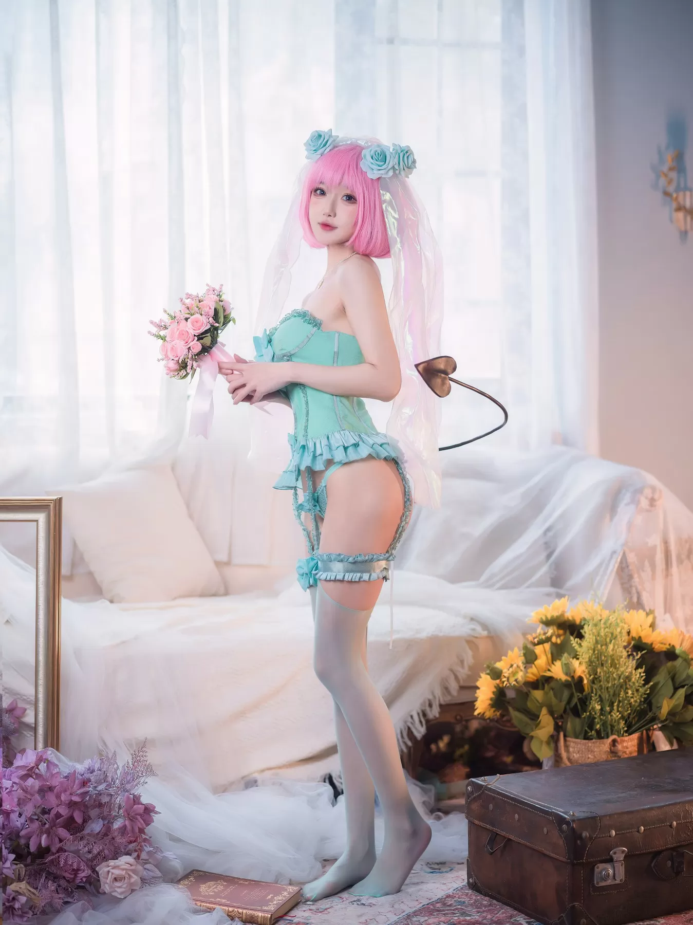 阿包也是兔娘 – 王女梦梦 婚纱内衣