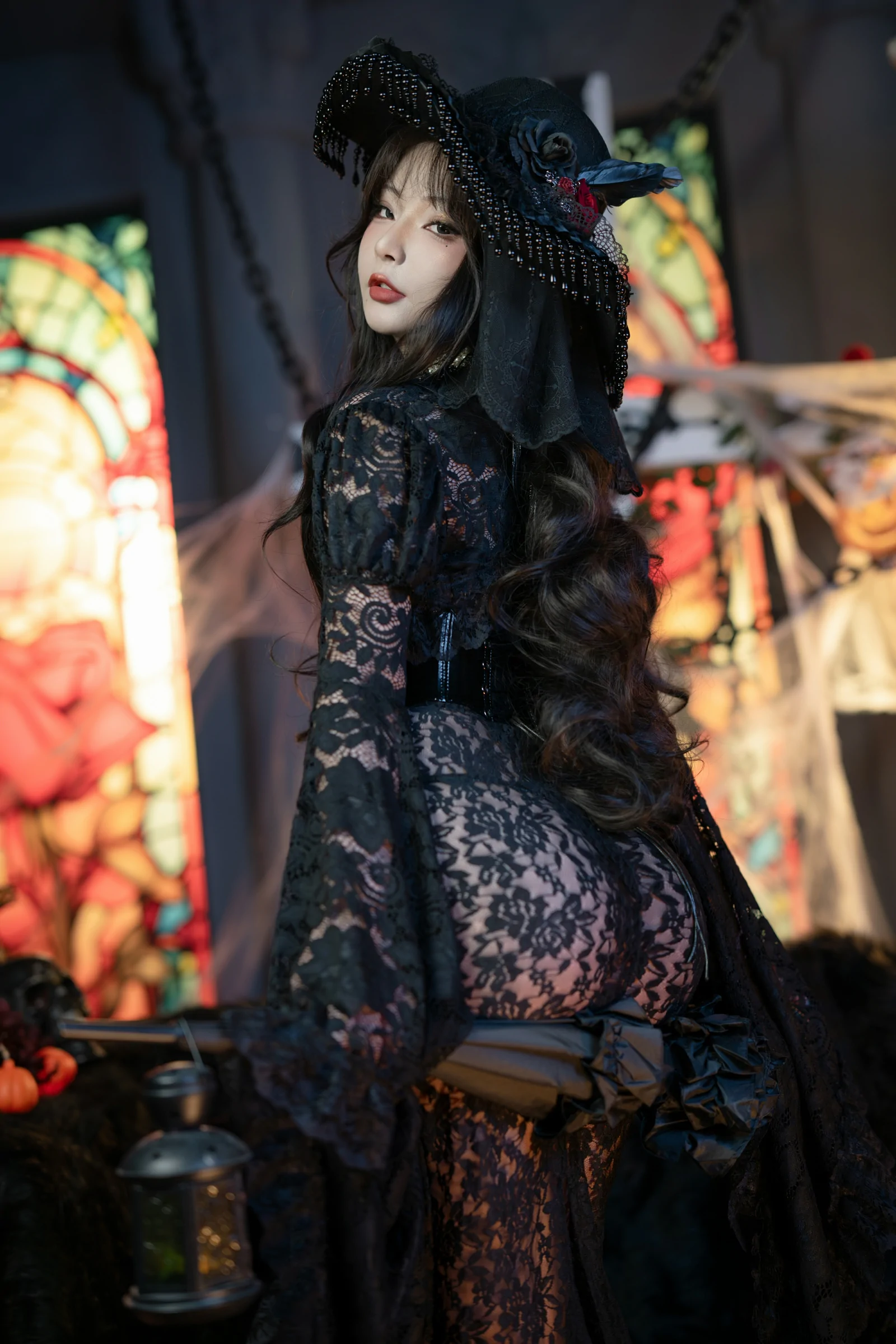 「yuuhui玉汇」万圣节特辑 – 魔女狂欢夜-7P